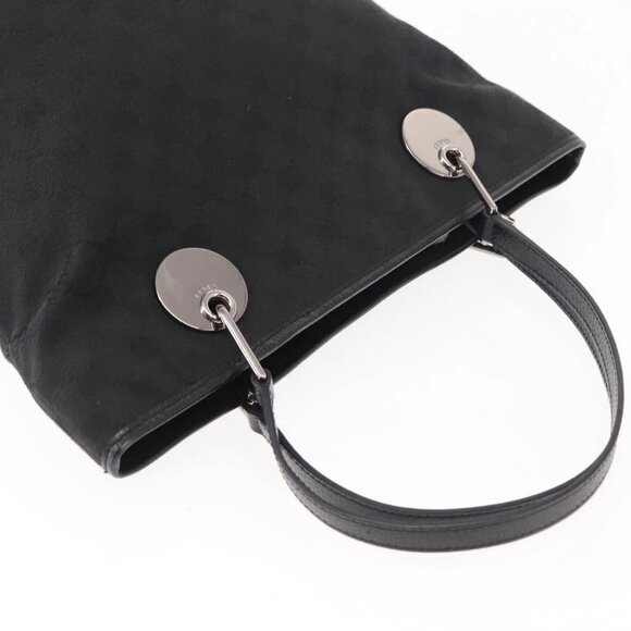 GUCCI GG Canvas Tote Bag Black Gold - Picture 10 of 15
